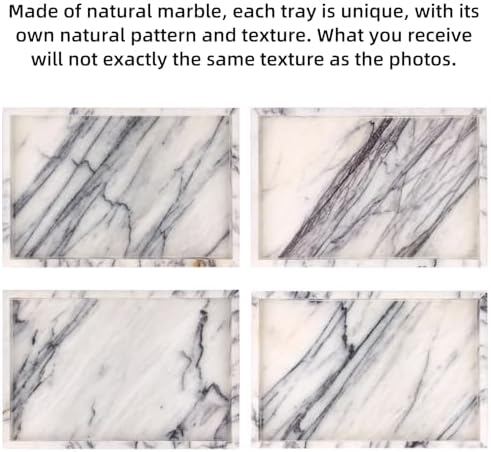 Marble Bathroom Vanity Tray, Lilac, 12"x 8" x1.2"