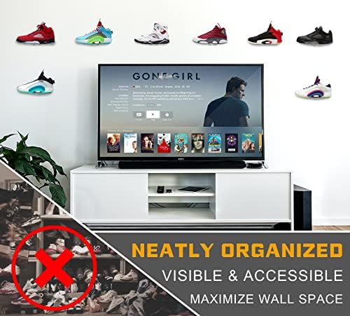 Forzacx Floating Shoe Display Set of 5, Sturdy Levitating Acrylic Shelf , Easy to Install Sneaker Shelves Storage, for B