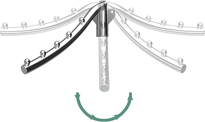 Folding Wall Mounted Clothes Hanger Rack, Swing Arm Holder Stainless Steel Garment Hooks, Space Saver Clothing Hanging System Closet Storage Organizer for Laundry Room Bedrooms, Clothing Drying Rack