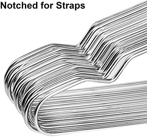 Tosnail 50 Pack Stainless Steel Small Kids Hangers, Heavy Duty Children's Clothes Hangers, Strong Wire Metal Hangers for Closet Organizer - 12.5"/32cm