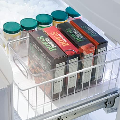 mDesign Deep Plastic Kitchen Storage Organizer Container Bin for Pantry, Cabinet, Cupboard, Shelves, Fridge, or Freezer 