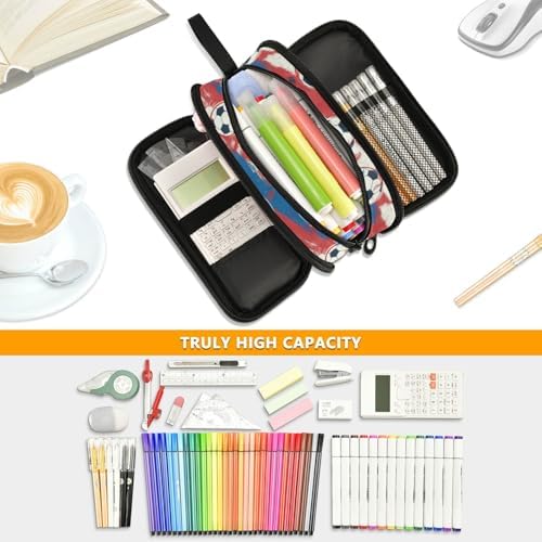 Football Large Pencil Case,Soccer Ball Big Capacity Pencil Pouch 3 Compartments,Zipper Pencil Box, Back to School Supplies for Teen Girls Boy Student College Adults,Travel Essentials black