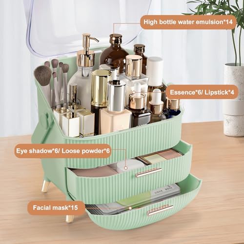 Makeup Organizer for Vanity, Large Capacity Skincare Organizer Countertop