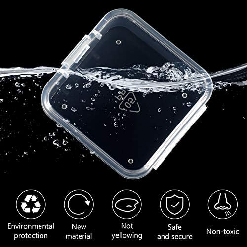 Jetec 6 Pieces Small Clear Plastic Storage Box, 1.7 x 1.7 x 0.8 Inch