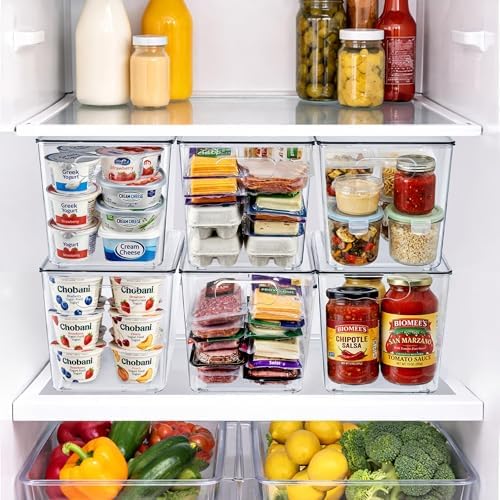 Sorbus Clear Storage Bins with Lids for Kitchen (Extra Large, 10 Pack)