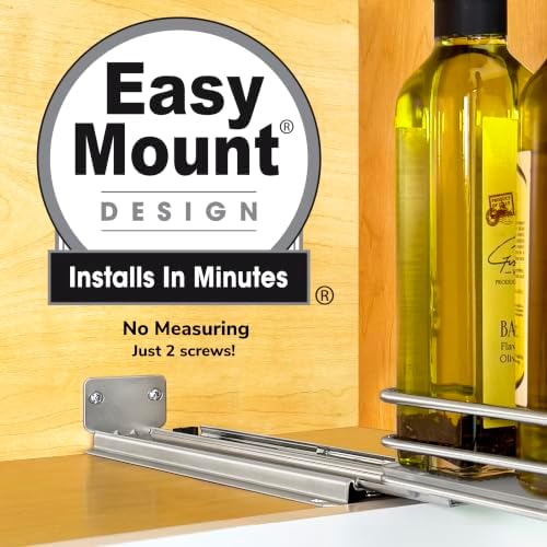 LYNK PROFESSIONAL® Pull Out Spice Organization for Cabinets - 4-3/8 inch Wide – Spice Rack for Inside Cabinets, Slide Ou
