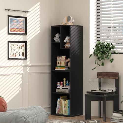 VECELO Cubby Storage Organizer Bookcase, Open Cube Display Shelf Cabinet, Freestanding Multicompartment Bookshelf for De