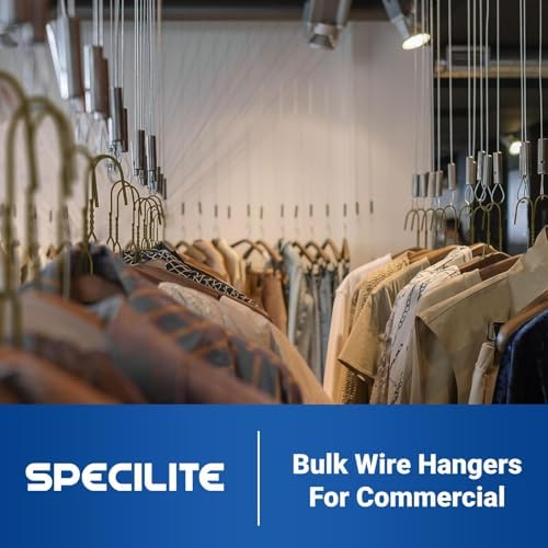 SPECILITE Wire Metal Clothes Hangers Bulk 150 Pack, Ultra Thin, Bronze