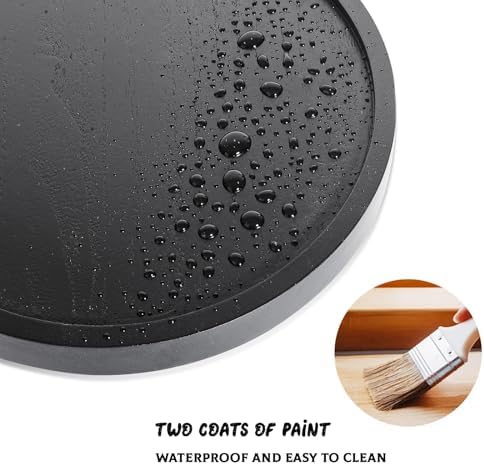 Wood Lazy Susan Organizer Kitchen Turntable for Cabinet Farmhouse Bathroom Decor Round Decorative Tray for Vanity, Count