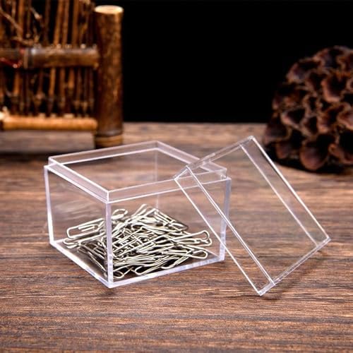 KissYou 12-Pack Acrylic Square Cube Jewelry Candy Box, 2.17x2.17x1.77 Inch