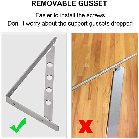YUMORE 12 Inch Shelf Bracket, Heavy Duty L Bracket, 2 Pack