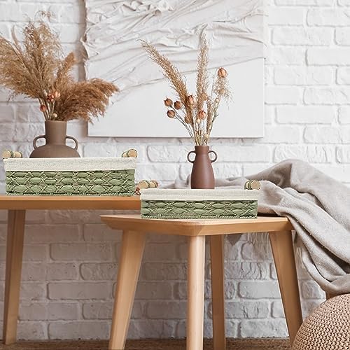 Storage Basket Wicker Baskets for Organizing with Handle Decorative Storage Bins for Countertop Toilet Paper Storage Bas