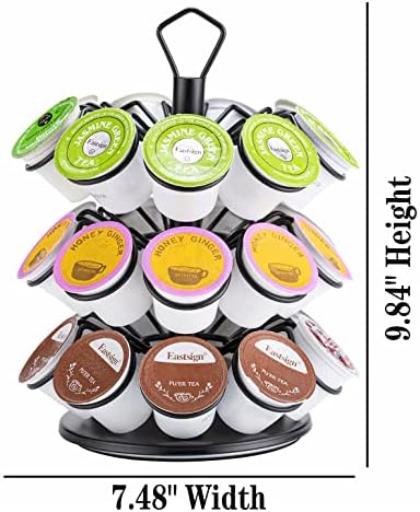 K-Cup Storage Coffee Capsules Pod Holder Carousel Capsule Display Storage for k-cup（27pods-3tiers）