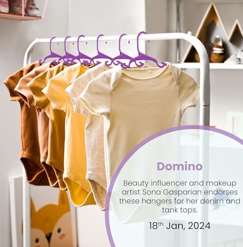 Utopia Home Kids Hangers 40 Pack – 11.5 Inch Baby Closet Hangers Purple