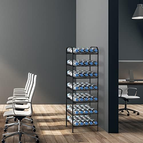 BTY Water Bottle Organizer 7 Tier Freestanding Water Bottle Storage Organizer Metal Bottle Rack Holder Stand Shelf for K
