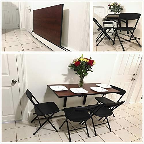 WALMANN 24" Folding Shelf Brackets, Collapsible Brackets for Shelves