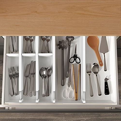 ANTOWIN 6Pcs Expandable Bamboo Drawer Dividers, Fits 17.6-21.6" Drawers