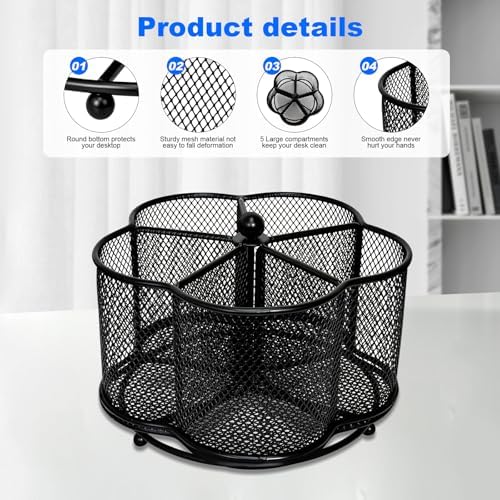 Pen Holder for Desk,360 Degree Rotating Pencil Holder Organizer