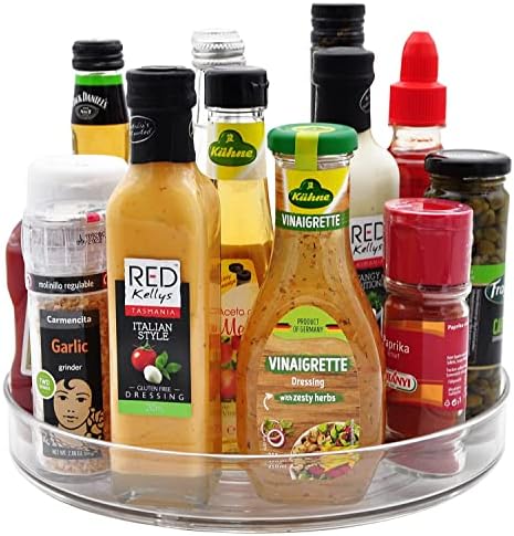 Amolliar Lazy Susan Organizer, 360 Rotating 11" Turntable Organizer Tray