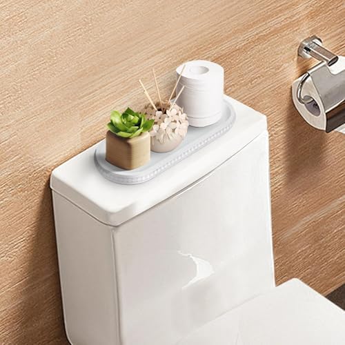 MAONAME White Oval Long Narrow Tray, 12" x 4.7" Wood Bathroom Vanity Tray