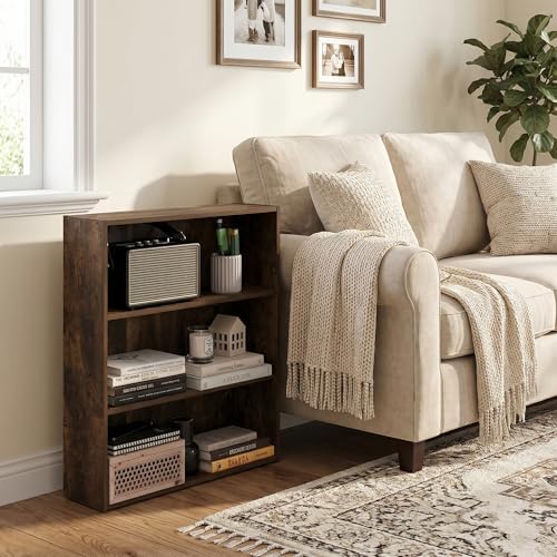 3-Tier Bookshelf, Cube Storage Organizer Bookcase, Book Shelf with Open Shelf, 7 x 24 x 26, for Home Office, Living Room