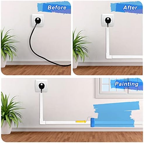 220in Wall Cord Hider Kit, LZEOY Large Capacity Wire Hider for Cords, White Cable Cover Wall Kit, Paintable Hide TV Cord