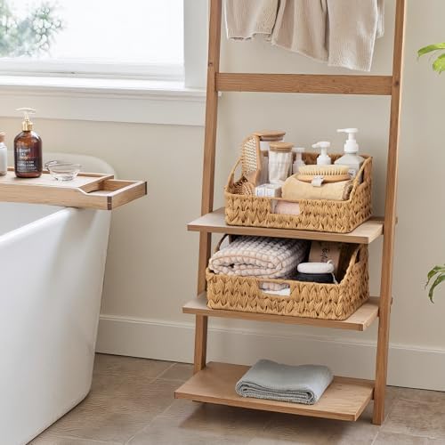 GRANNY SAYS Wicker Storage Basket, Trapezoid Woven Baskets for Storage