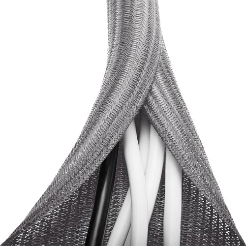 6.6ft 4/5 inch Grey Cable Sleeve