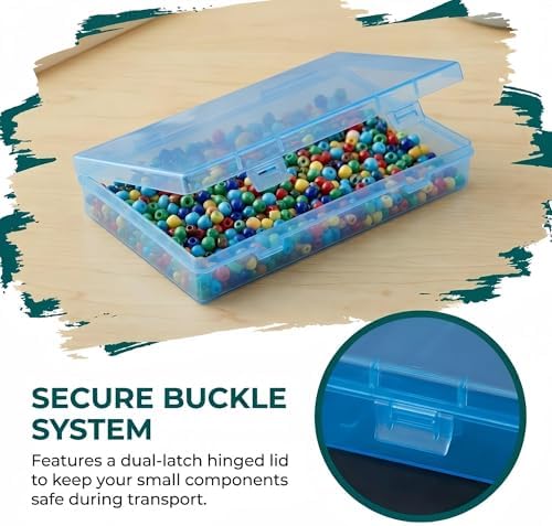 LJY 6 Blue Rectangular Plastic Boxes, 7.1 x 4.3 x 1.2 in for Repair Parts