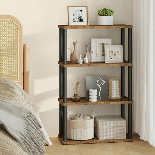 VASAGLE 4-Tier Shelf, Storage Shelves, Bookcase with Shelves, Living Room