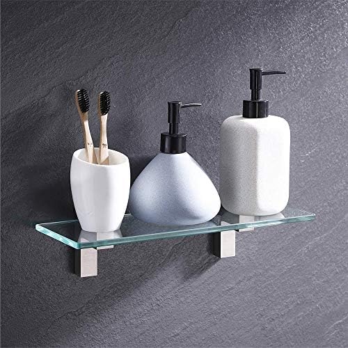 AWEN Solid Metal Adjustable Wood/Glass Shelf Bracket Wall Mount, Shelf Holders，3-28mm Thick Adjustable Shelf Bracket, 25