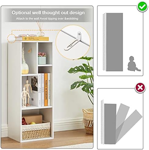 VECELO Cubby Storage Organizer Bookcase, Open Cube Display Shelf Cabinet, Freestanding Multicompartment Bookshelf for De