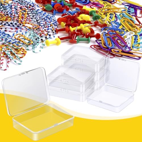 32 Pcs Plastic Crayon Box Bulk Clear Crayons Holder with Lid Crayon Organizer Case Crayon Storage Containers for Student