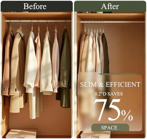 Korpai 30 Pack Beige Velvet Hangers, Non Slip,Durable,Slim Hangers Space Saving,Felt Hangers with Gold 360°Swivel Hook for Coats,Strappy Dresses,Shirts,Sweater ect