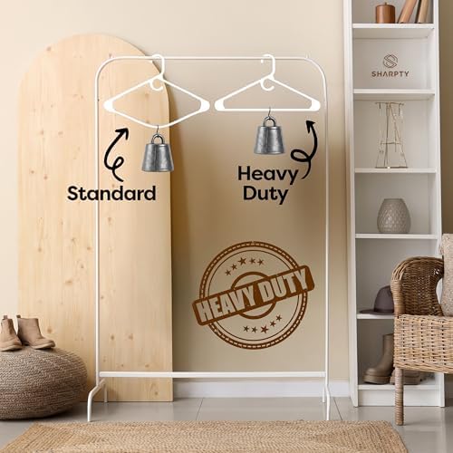 Ultra Heavy Duty Plastic Clothes Hangers – White Strong Durable Coat & Suit Hangers – Thick Plastic Closet Organizer Hangers 24 Pack