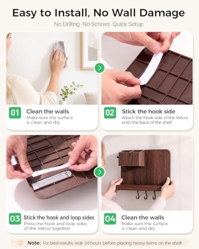 Floating Shelves for Bedside Shelf, Bedside Wall Shelf for Bedroom