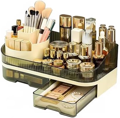 Makeup Organizer Countertop with Dual Drawers