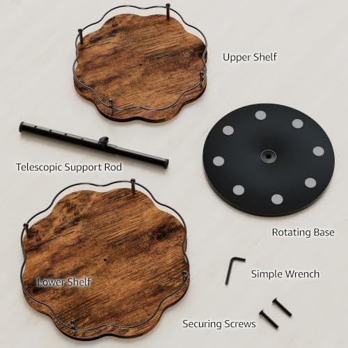 2 Tier Lazy Susan Organizer for Cabinet, Spice Rack Turntable