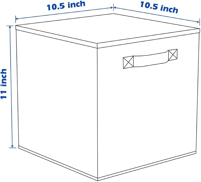ShellKingdom Foldable Fabric Storage Cubes And Cloth Organizer Drawer For Closet And Toys, 6 Pack (Light Blue)