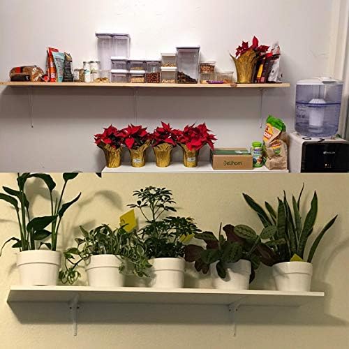 Shelf Brackets 10 Inch Heavy Duty White L Bracket for Shelves
