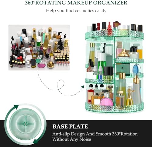 360 Degree Rotating Makeup Organizer, Extra Large Capacity Organizador De Maquillaje, Removable DIY 7 Layers Cosmetics O