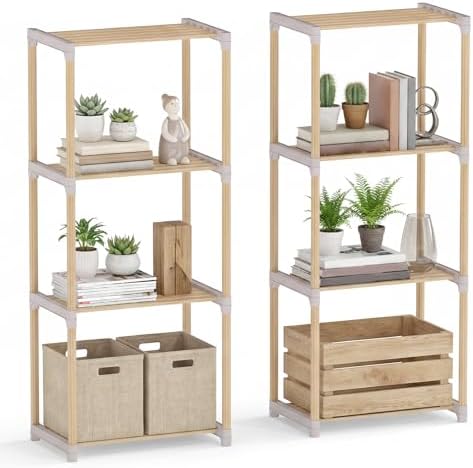 Tangkula 5-Tier Solid Wood Bookshelf, Pine Wood Bookcase with Open Shelves, Floor Standing Storage Organizer, Multi-Func