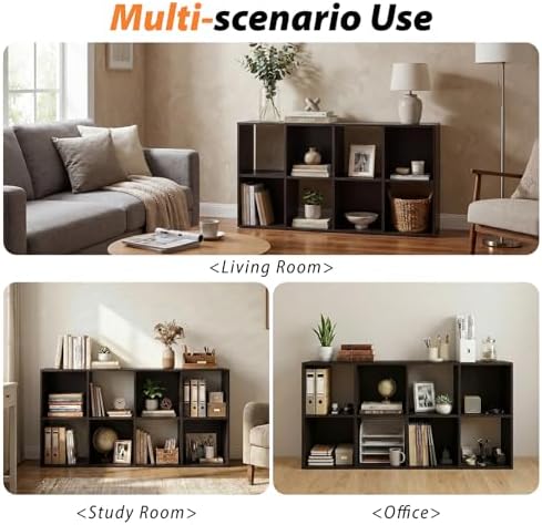 WannabeMyself【Easy Assembly】 8 Cube Storage Organizer with Anti-Tipping Kits,Reversible Open Back Book Shelf, Bookcase f