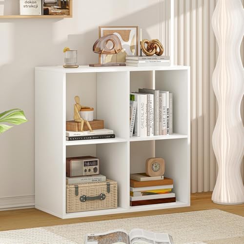 4 Cube Storage Organizer, 2 Tier Floor Standing Bookcase