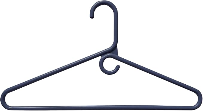 Clothes Hangers 10 Pack Plastic - Heavy Duty Space Saving Coat, Velvet Hangers, Pant Hangers for Closet Organization - Durable Non-Slip, Navy Wardrobe Essentials Bulk Storage