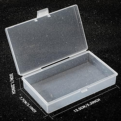 Jetec 18 Pieces Small Clear Plastic Storage Box, 5.2 x 3 x 1.2 Inch
