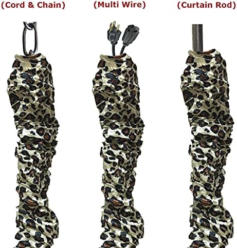 Royal Designs, Inc. Cord & Chain Cover 4 ft Silk Type Fabric, Chandelier Pendant Lighting Chain & Cable Management, Touc