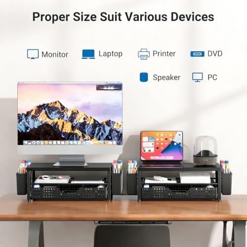 Laptop Stand for Desk, Monitor Stand Riser for Home, Office, Black