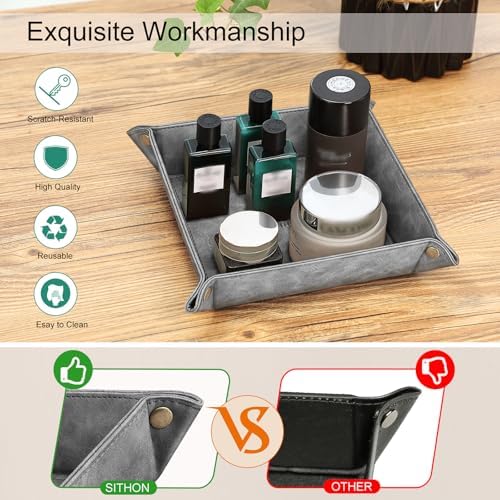 SITHON Valet Tray Desktop Storage Organizer Nightstand Caddy Holder