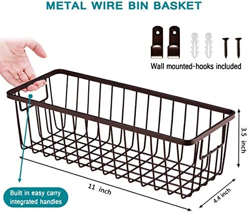 SheeChung Metal Wire Basket, Small Storage Baskets for Bathroom Kitchen